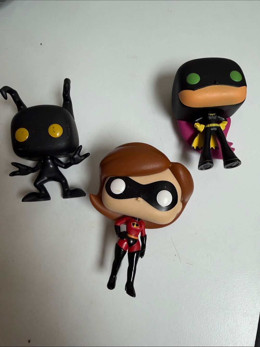 Funko Black, Yellow, Red, Brown Incredibles & Batgirl Pop Figures